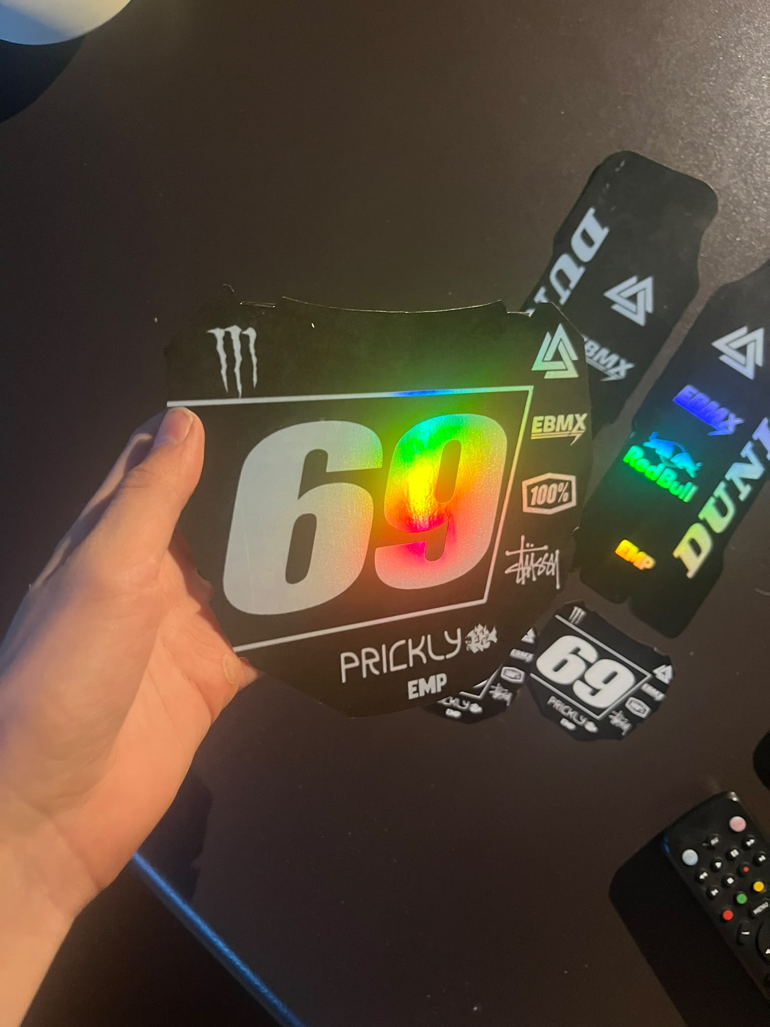 Holografische afwerking decal